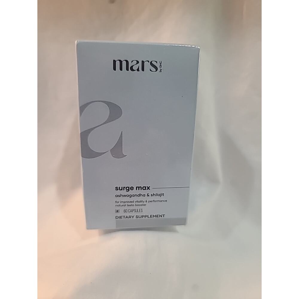 Mars by ghc SURGE MAX Ashwagandha & Shilajit 60 Caps New In Box